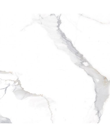 Carrelage Imitation Marbre Blanc et Or Poli 80x80 cm| InOutlet