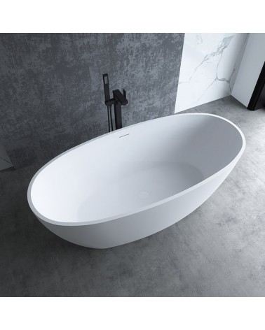 Baignoire îlot Ovale Desire Blanc Mat 1700x780x570 mm | InOutlet