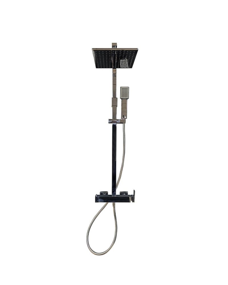 Colonne de douche thermostatique carré chrome