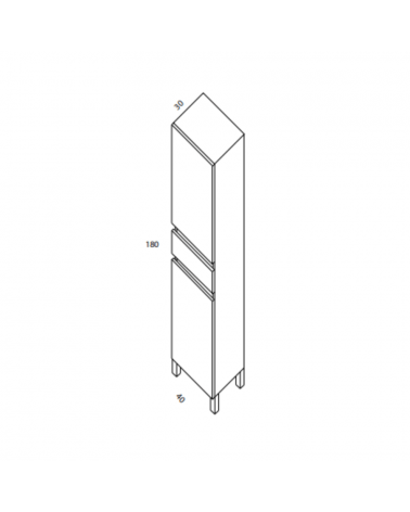 Meuble Colonne de Salle de Bain en Bois | InOutlet Carrelage