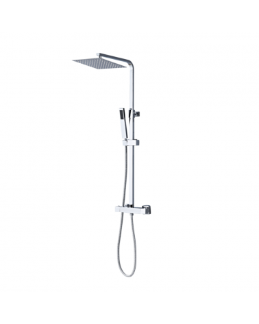 Colonne de douche Thermostatique Zenith 25cm Carré - Chrome