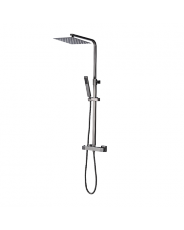 Colonne de douche Thermostatique Zenith 25cm Carré - Gunmetal