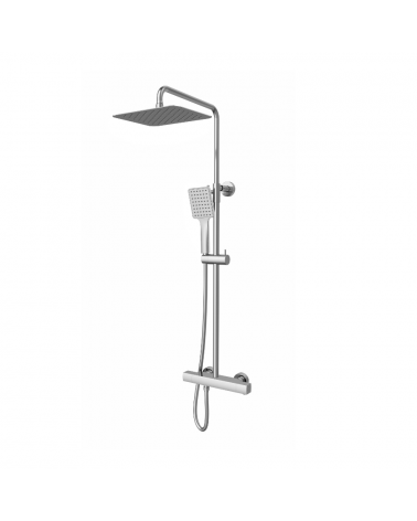 Colonne de douche Thermostatique Costa Carré - Chrome