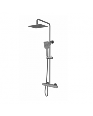 Colonne de douche Thermostatique Costa Carré - Gunmetal