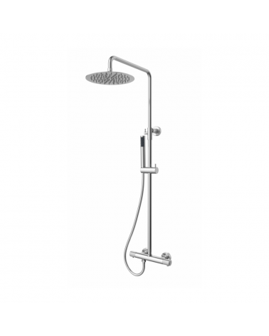 Colonne de douche Thermostatique Slim Rond 25 cm - Chrome