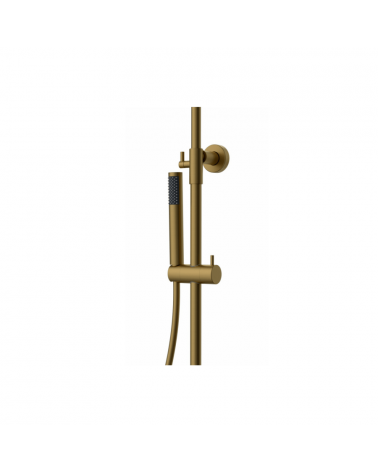 Colonne de douche Thermostatique Slim Rond 25 cm - Or Brossé