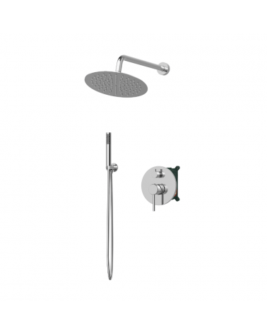 Colonne de douche Encastrée Slim Rond 25 cm - Chrome