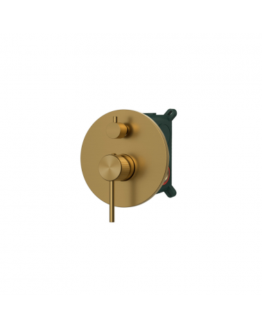 Colonne de douche Encastrée Slim Rond 25 cm - Or Brossé
