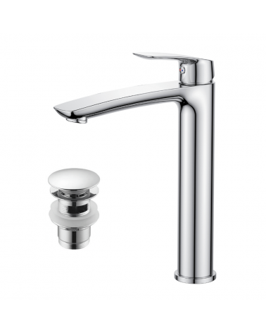Mitigeur lavabo Haut "Lisbonne " Chrome (Laiton)| InOutlet