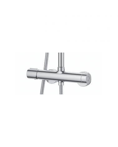 Colonne de douche Thermostatique London Rond - Chrome (Laiton)