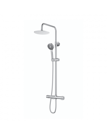 Colonne de douche Thermostatique London Rond - Chrome (Laiton)