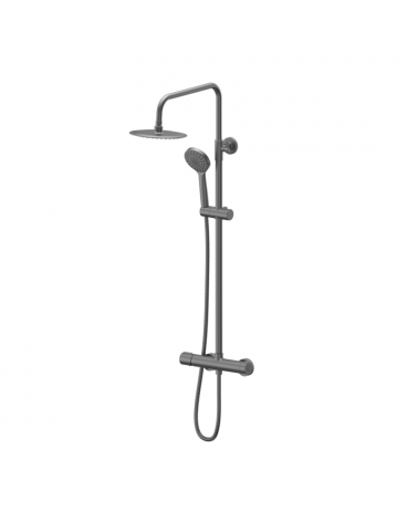 Colonne de douche Thermostatique London Rond - Gunmetal (Laiton)
