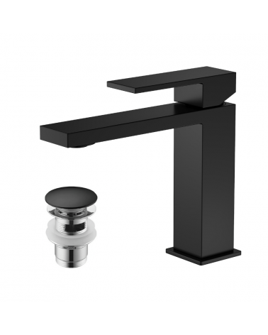 Mitigeur lavabo "Sidney" Noir Mat (Laiton)| InOutlet