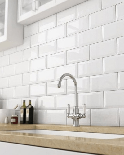 Faïence Carreau Metro Blanc Brillant 10X20 cm  | Inoutlet Carrelage