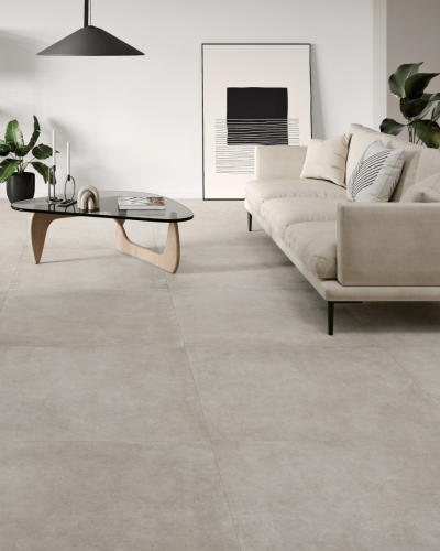 Carrelage Béton Ciré Blanc 100X100 cm Bonn White | Inoutlet Carrelage