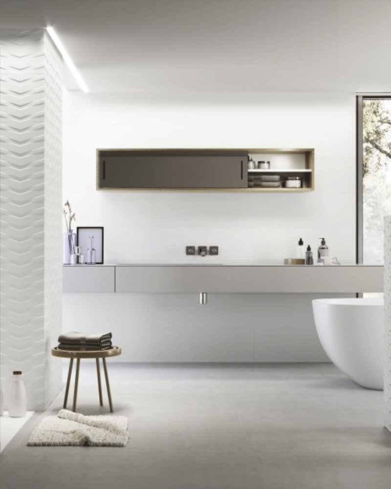 Faïence Blanc Mat Rectifié 40x120 cm  | Inoutlet Carrelage
