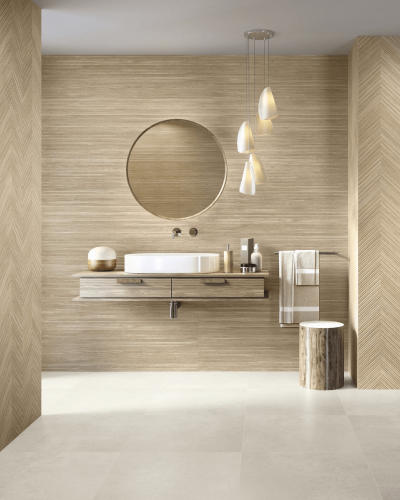 Faïence Imitation lamelles de Bois 3D Rectifié 30x90 cm  | InOutlet