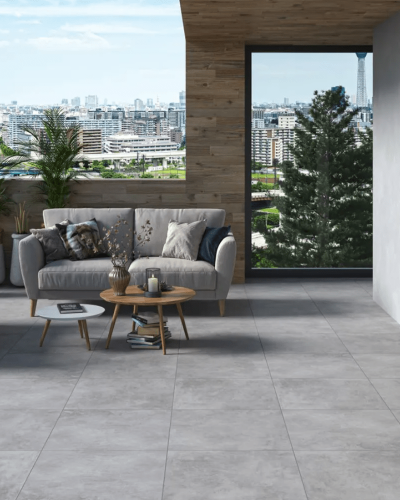 Carrelage imitation Béton Ciré Gris 60x60 cm| InOutlet