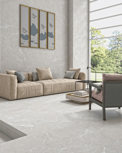 Carrelage Marbre Gris Mat Texturé Rect. 60X120 cm| Inoutlet Carrelage