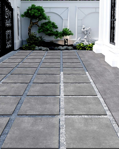 Carrelage Extérieur 2 cm d'épaisseur  60X60 cm Béton Ciré| Inoutlet