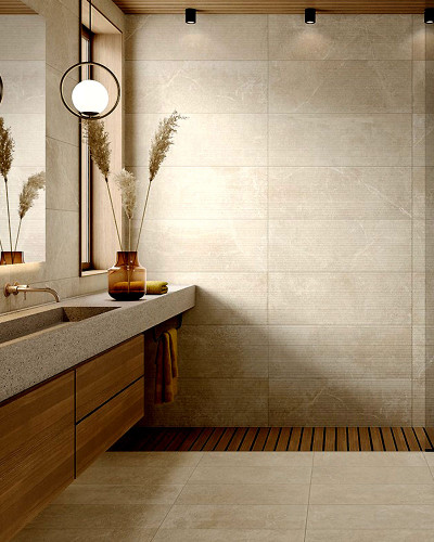 Carrelage Imitation Marbre Beige Antidérapant Rect 60x120 cm| InOutlet