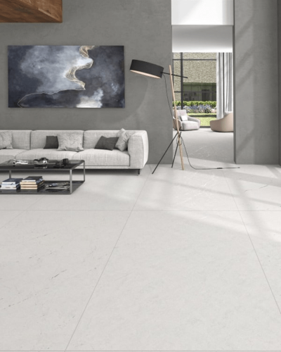 Carrelage Marbré Blanc Rect. 120x120 cm" Bellagio Bianco" | InOutlet