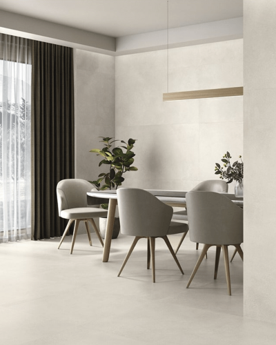 Carrelage Effet Béton Ciré Ivoire mat Rect. 60x120 cm| InOutlet
