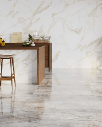 Carrelage Gold Calacatta Marbré Blanc et Or  60x120 cm | InOutlet