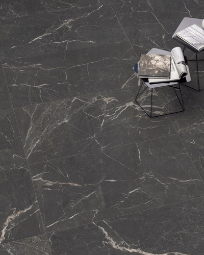 Carrelage Imitation Marbre Gris Anthracite Mat  60x120 cm| InOutlet