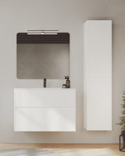 Meuble Suspendu Bois  + Vasque Oasis de 60 à 120 cm 2 Tiroirs Salle de Bain | InOutlet Carrelage