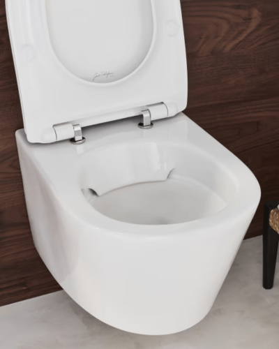 Pack WC suspendue RENOVA Blanc avec abattant ralentisseur | InOutlet Carrelages