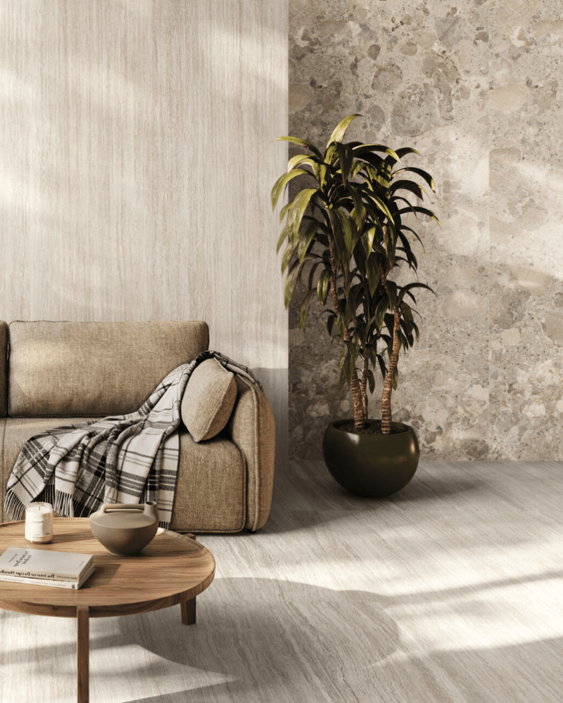 Carrelage Effet Pierre Naturelle Beige mat Rect. 60x120 cm| InOutlet