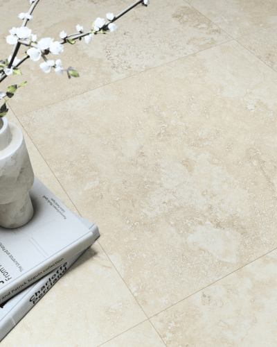 Carrelage 80x80 cm Antidérapant Effet Pierre Naturelle Beige  | Inoutlet Carrelages