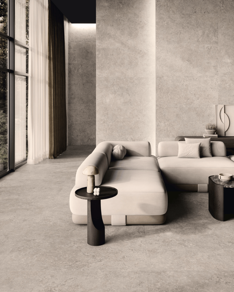 Carrelage effet Béton Ciré Beige 60x120 cm | Inoutlet Carrelages