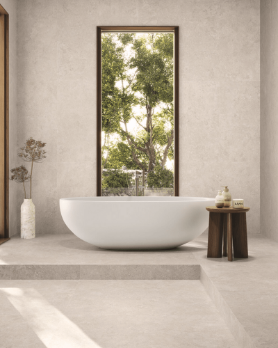 Carrelage effet Béton Ciré Antidérapant Beige 60x120 cm | Inoutlet Carrelages