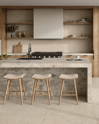 Carrelage Effet Pierre Naturelle Beige mat Rect. 60x120 cm| InOutlet