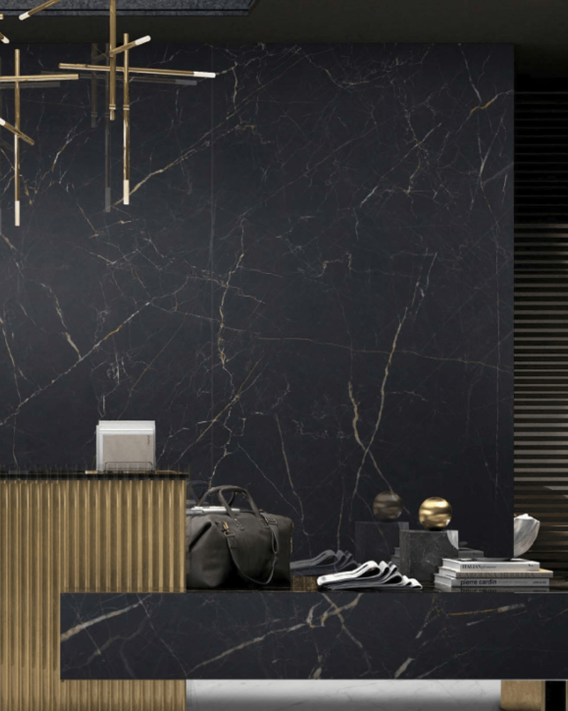 Carrelage Grand Format Maxitech Saint Laurent Black Pulido Rect. 120x280 cm| InOutlet Carrelages