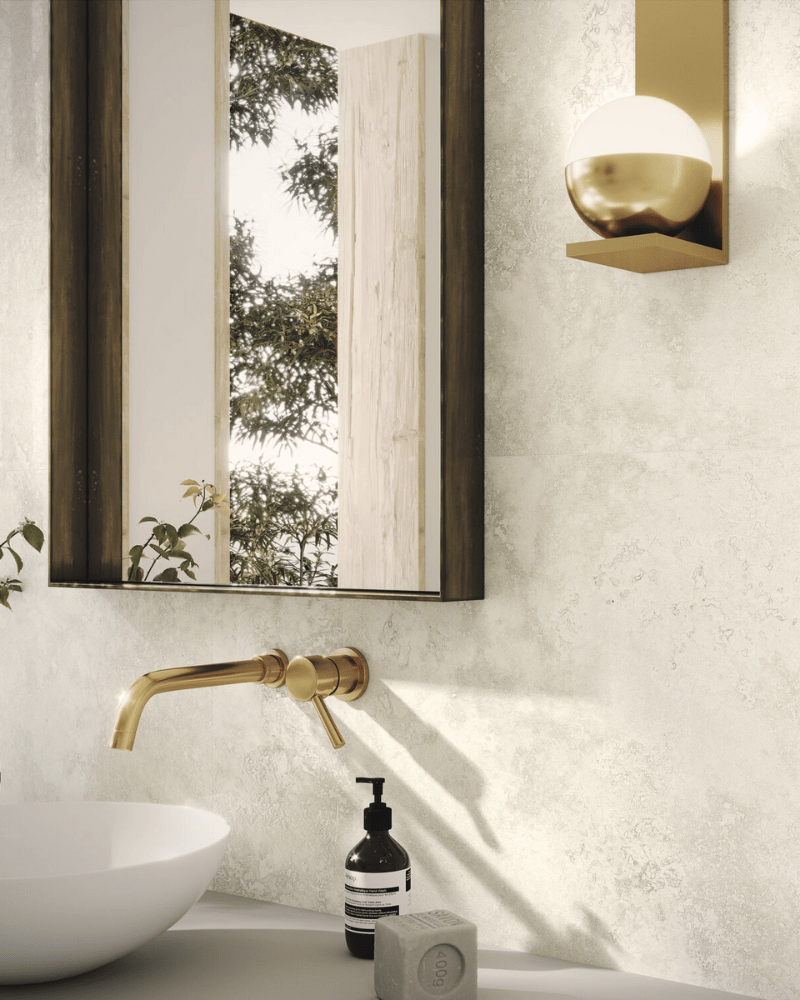 Carrelage 80x80 cm Antidérapant Effet Pierre Naturelle Beige  | Inoutlet Carrelages