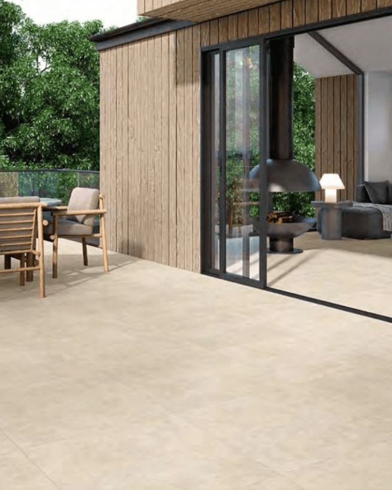 Carrelage Béton Ciré Beige Mat 75X75 cm| Inoutlet Carrelage