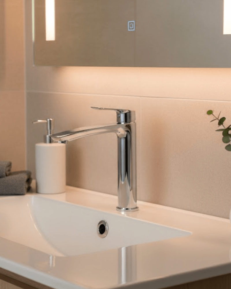 Mitigeur lavabo Haut "Lisbonne " Chrome (Laiton)| InOutlet