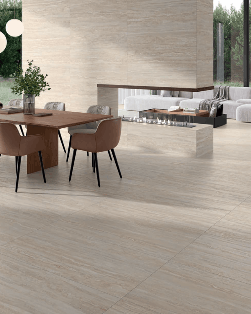 Carrelage beige élégant à la finition mate 60X120 cm  | Inoutlet Carrelages
