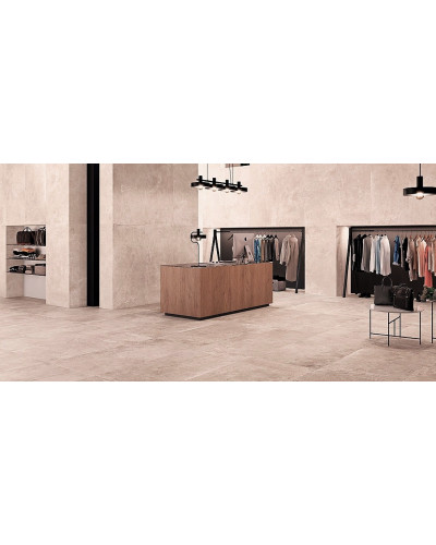 Carrelage 120x120 cm Beige Antidérapant Rectifié Pierre | InOutlet