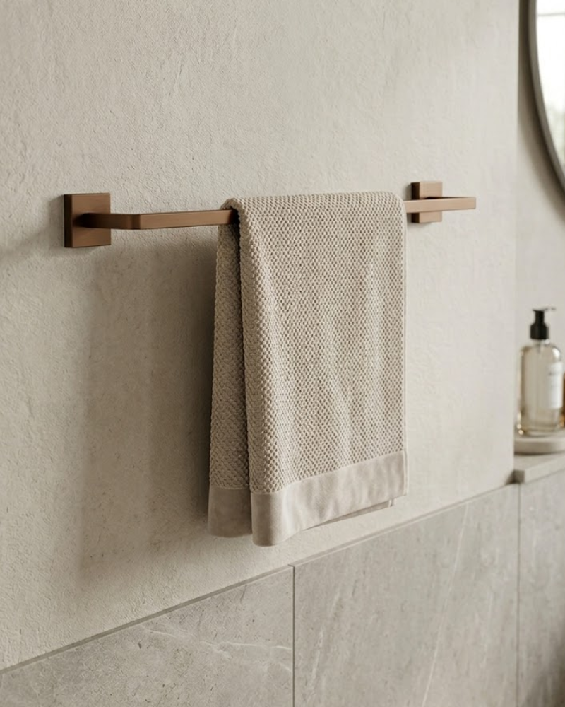Porte-Serviette "Costa" Or rose brossé | InOutlet Carrelages