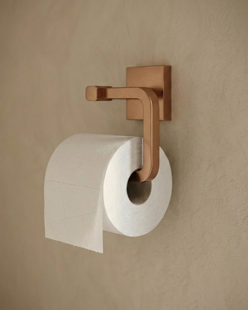 Porte-papier toilette "Costa" Or rose brossé | InOutlet Carrelages