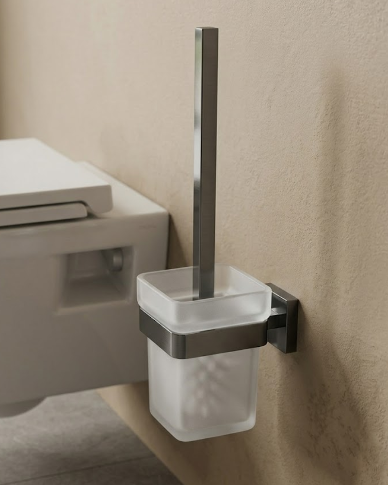 Porte Brosse Toilette "Costa" Gunmetal | InOutlet Carrelages