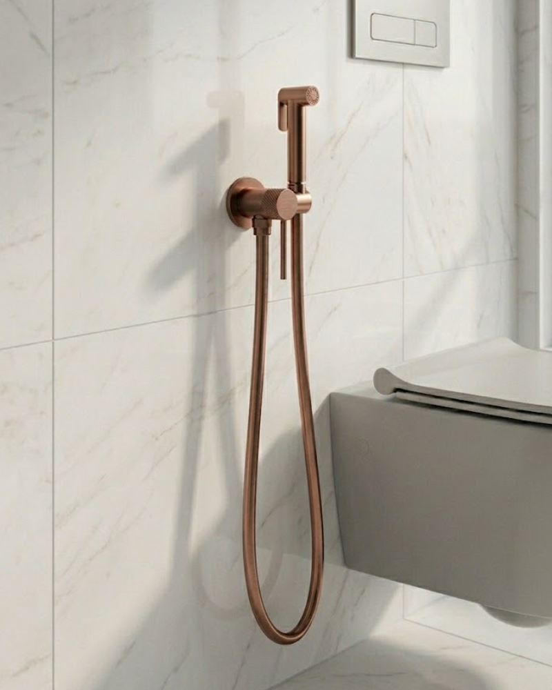 Douchette Hygiénique "Slim" Or rose brossé | InOutlet Carrelages