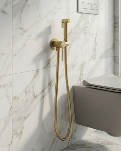 Douchette Hygiénique "Slim" Or brossé | InOutlet Carrelages