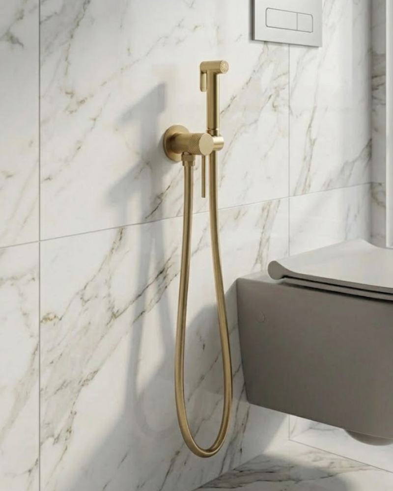 Douchette Hygiénique "Slim" Or brossé | InOutlet Carrelages