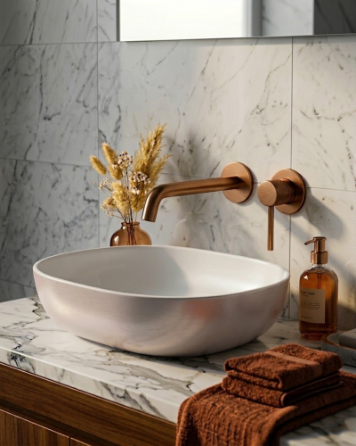 Mitigeur Encastré "Or rose brossé" Chrome | InOutlet Carrelages