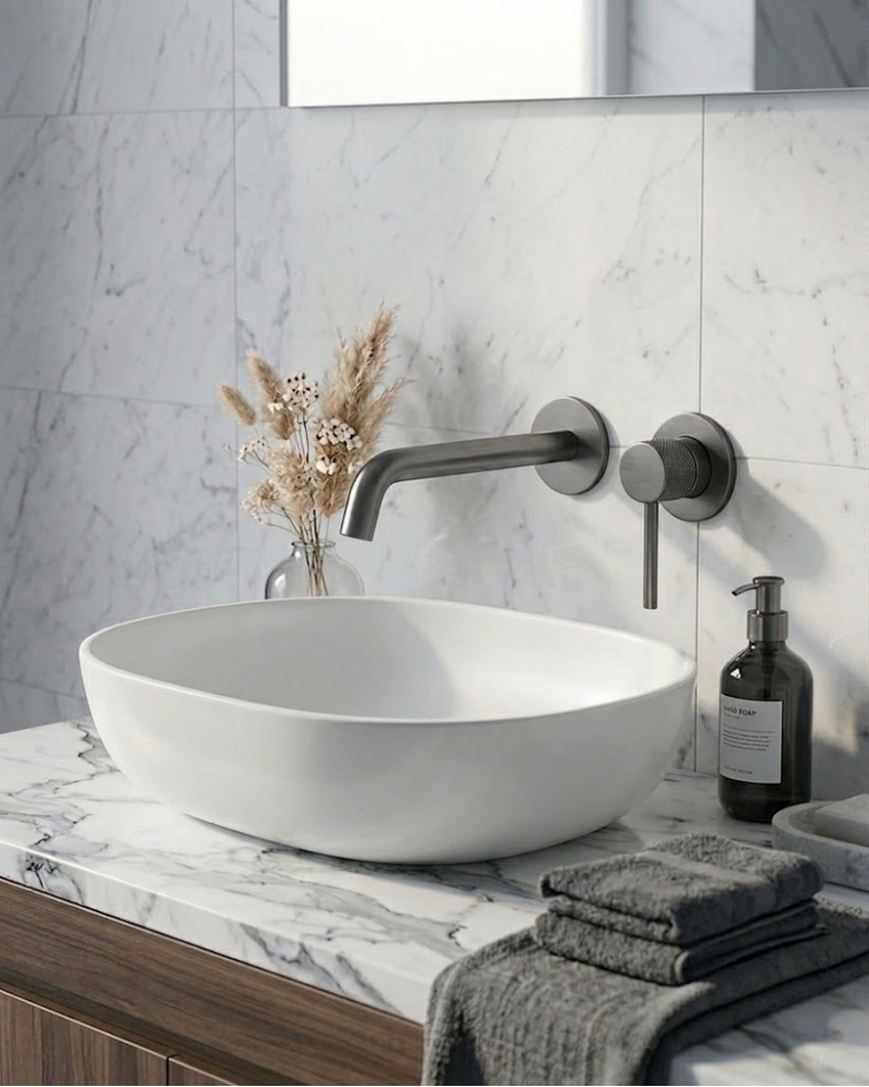 Mitigeur Encastré "Gunmetal" Chrome | InOutlet Carrelages